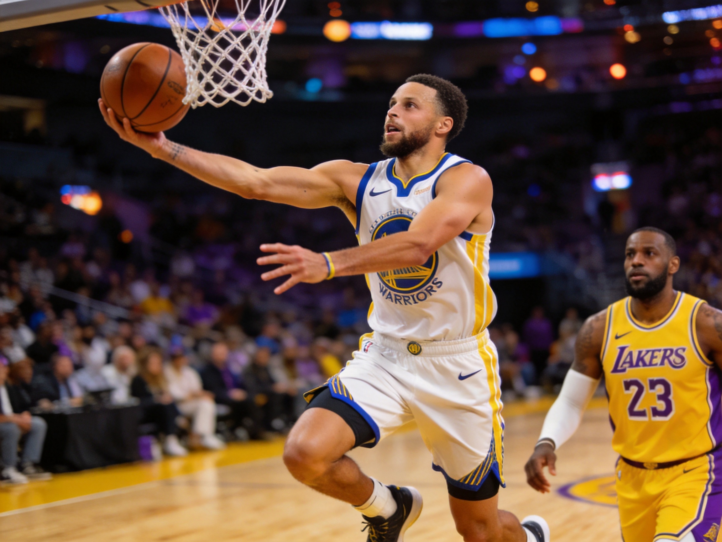 NBA湖人勇士比赛战报图